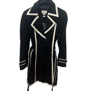 AB Lambdin 100% Suede Trench Coat Size Medium